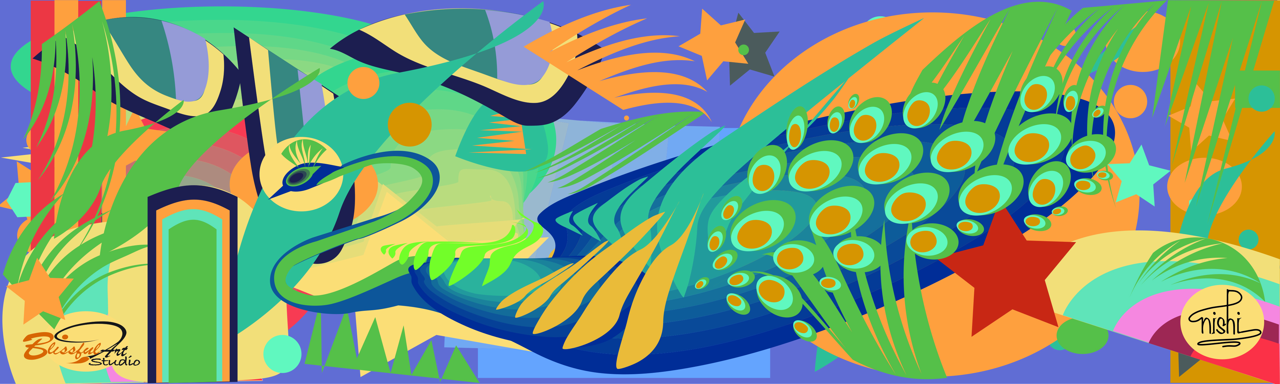 Celestial Peacock: The Colors of Grace